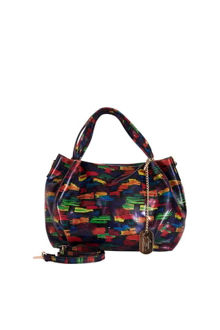 Leren Handtas Anna Signature #011 - Anna Morellini - Multicolor en zwart