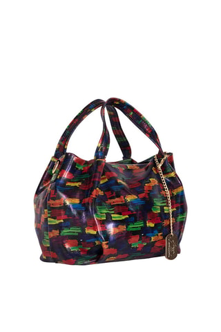 Leren Handtas Anna Signature #011 - Anna Morellini - Multicolor en zwart