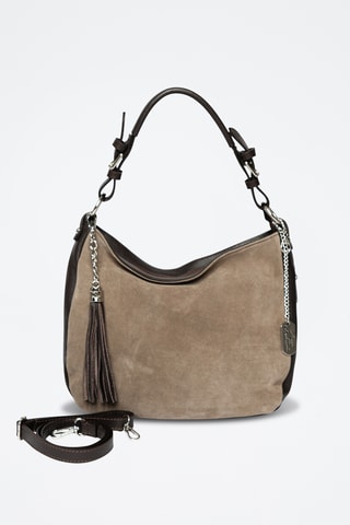 Nubuck Handtas - Taupe