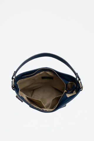 Leren Handtas Carrara Blauw   - Blauw