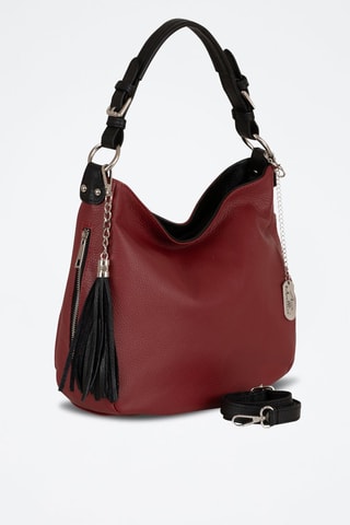 Leren Trendy Handtas Florella - Donkerrood
