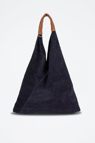 Nubuck Shopper Eleonora - Marineblauw