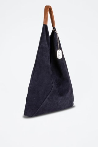 Nubuck Shopper Eleonora - Marineblauw