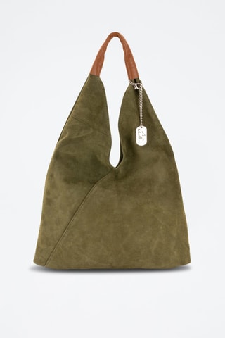 Nubuck Shopper Eleonora - Donkergroen