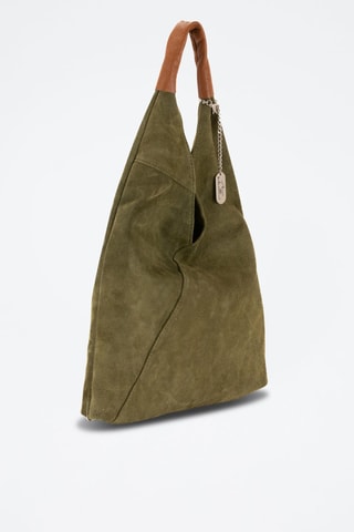 Nubuck Shopper Eleonora - Donkergroen