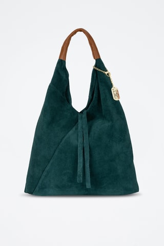 Nubuck Shopper Eleonora - Pauwblauw