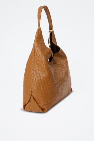Leren Shopper en Schoudertas Nicolina - Camel