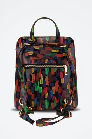 Leren Rugtas Antonelle Multicolor - Anna Morellini - Zwart