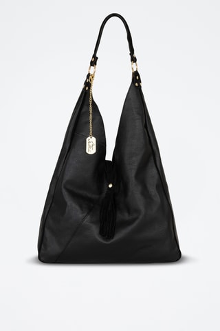 Leren Trendy Handtas Alettiana - Zwart