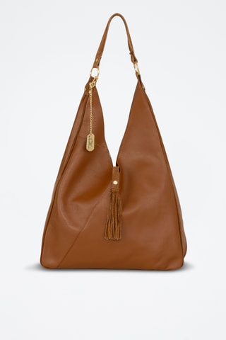 Leren Trendy Handtas Alettiana - Camel