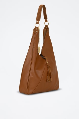 Leren Trendy Handtas Alettiana - Camel