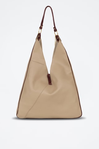 Leren Trendy Handtas Alettiana - Taupe