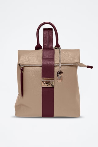 Leren Rugtas Azalea - Taupe