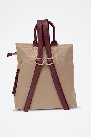Leren Rugtas Azalea - Taupe