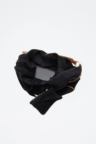 Leren Trendy Handtas Ludinia - Bruin en zwart