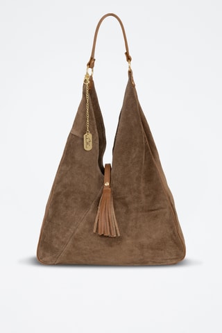 Leren Trendy Handtas Ludinia - Taupe