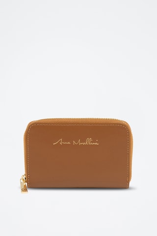 Leren Portefeuille Demetria - Camel