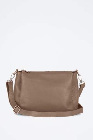 Leren Schoudertas - Taupe