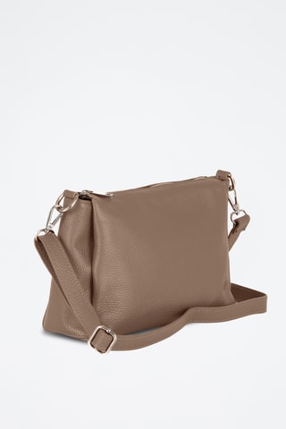 Leren Schoudertas - Taupe