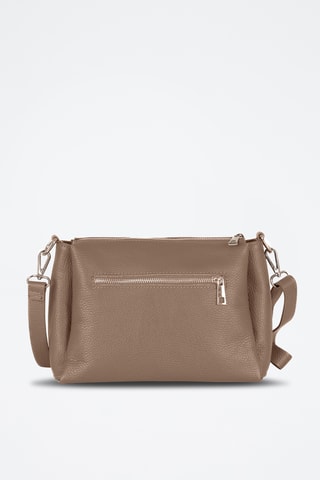 Leren Schoudertas - Taupe