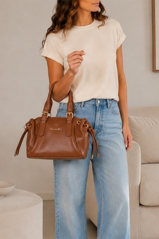 Leren Handtas Coneda - Camel