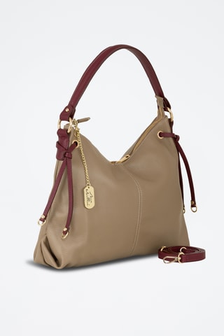 Leren Handtas Abruzzata - Taupe