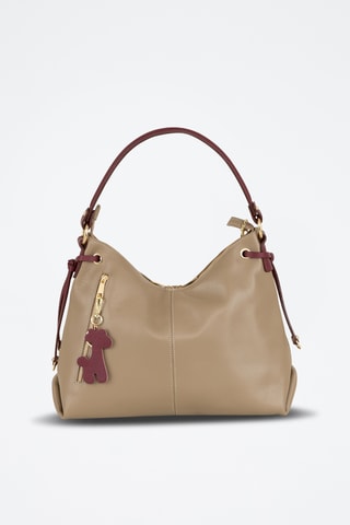 Leren Handtas Abruzzata - Taupe