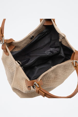 Leren Handtas - Taupe