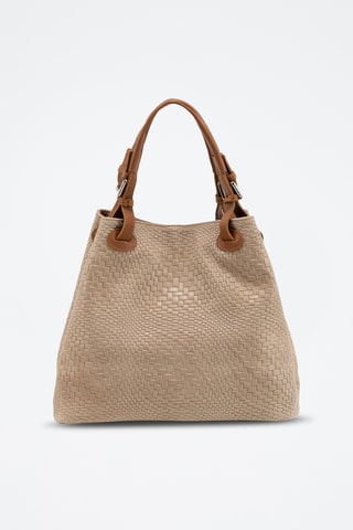 Leren Handtas - Taupe