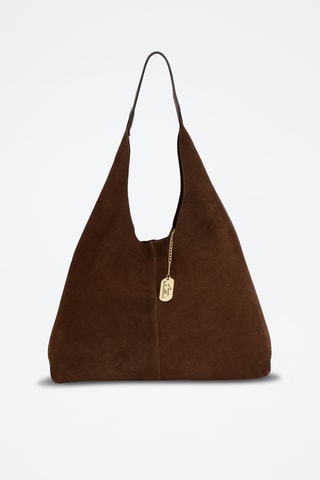 Nubuck Handtas - Bruin