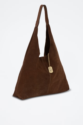 Nubuck Handtas - Bruin