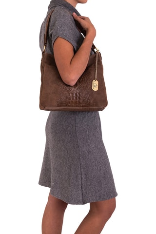 Leren Handtas Linda   - Taupe