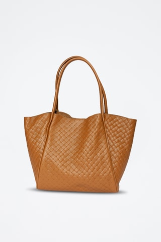 Leren Shopper Magliana - Camel