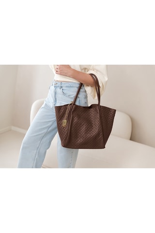Leren Shopper Magliana - Donkerbruin