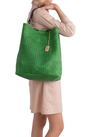 Leren Handtas Sebastiana  - Groen