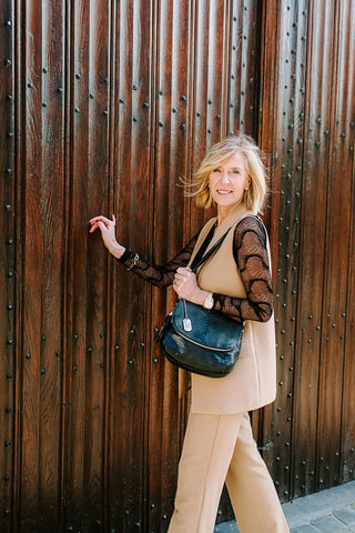 Leren Schoudertas Spring Summer 2026 - Zwart