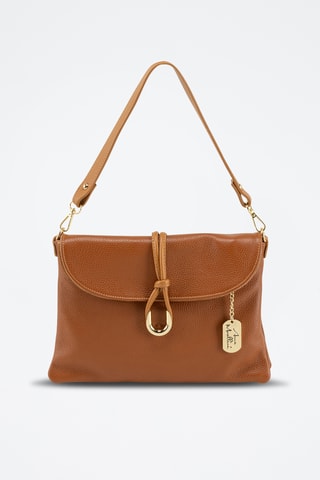 Leren Trendy Handtas Gelita - Camel
