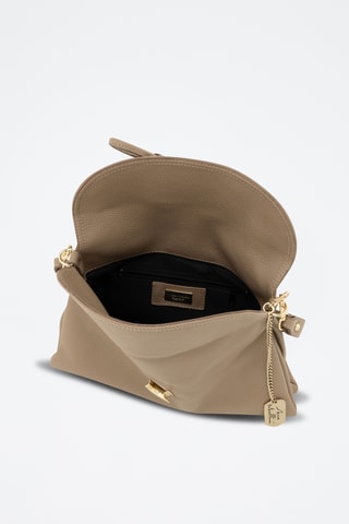 Leren Trendy Handtas Gelita - Taupe