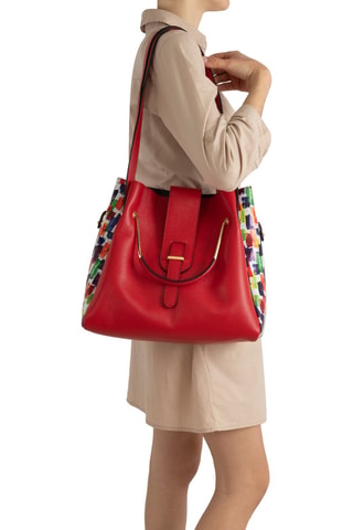 Leren Handtas Anna Signature #016 - Anna Morellini - Rood