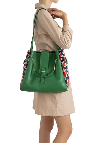 Leren Handtas Anna Signature #016 - Anna Morellini - Groen