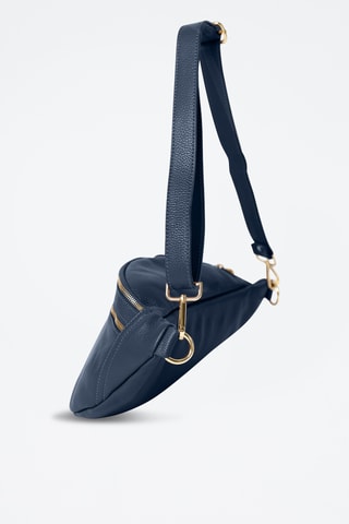 Leren Schoudertas Lorenza  - Marineblauw