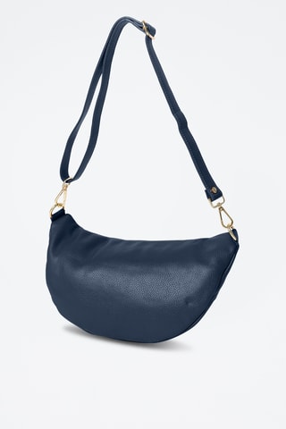 Leren Schoudertas Lorenza  - Marineblauw