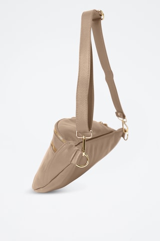 Leren Schoudertas Lorenza  - Taupe