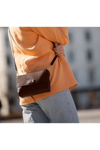 Leren Schoudertas Spring Summer 2026 - Bruin