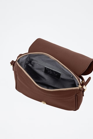 Leren Schoudertas Monte Avella - Beige - Anna Morellini - Bruin