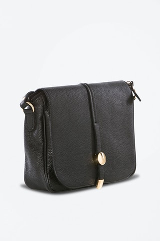 Leren Schoudertas Monte Avella - Beige - Anna Morellini - Goudkleurig en zwart