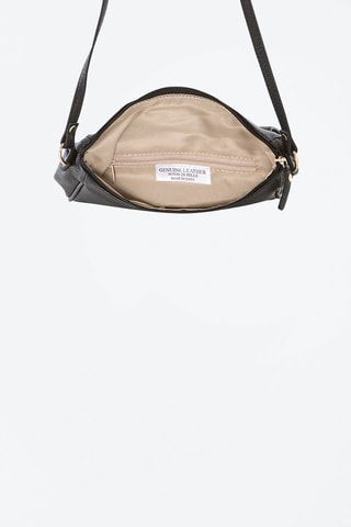 Leren Schoudertas Monte Avella - Beige - Anna Morellini - Goudkleurig en zwart