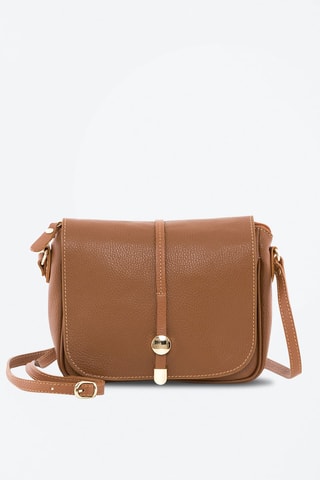 Leren Schoudertas Monte Avella - Beige - Anna Morellini - Camel