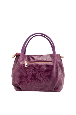 Leren Handtas Clarissa - Paars