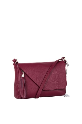 Leren Schoudertas Lola - Donkerrood